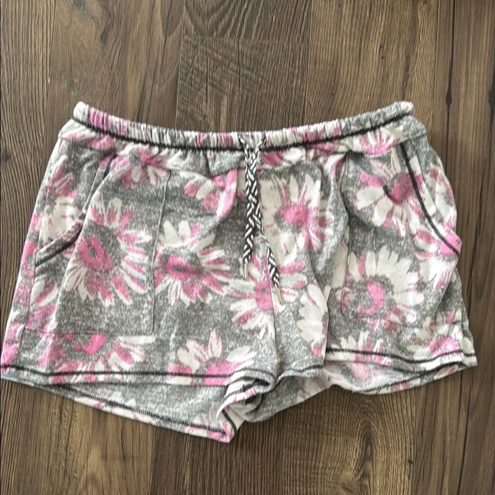 3/$8 Kensie PJ Shorts Floral Gray and Pink